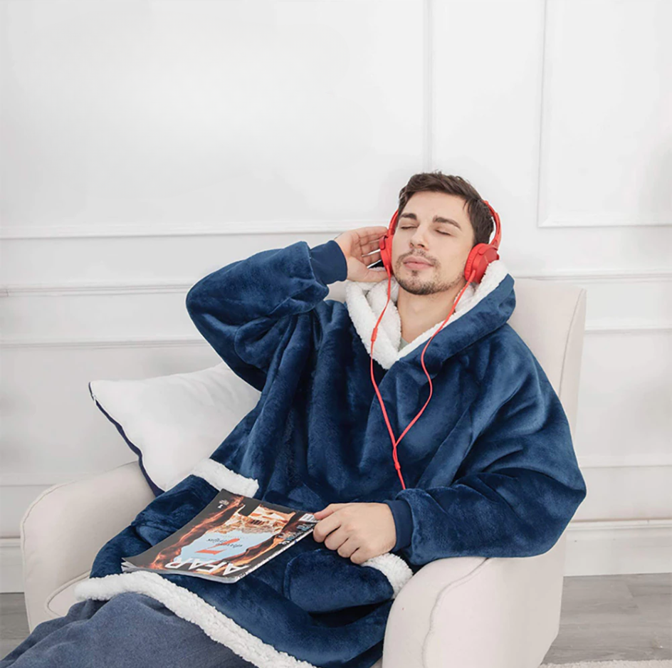 Ultracomfortabele grote plaid hoodie voor totale ontspanning 