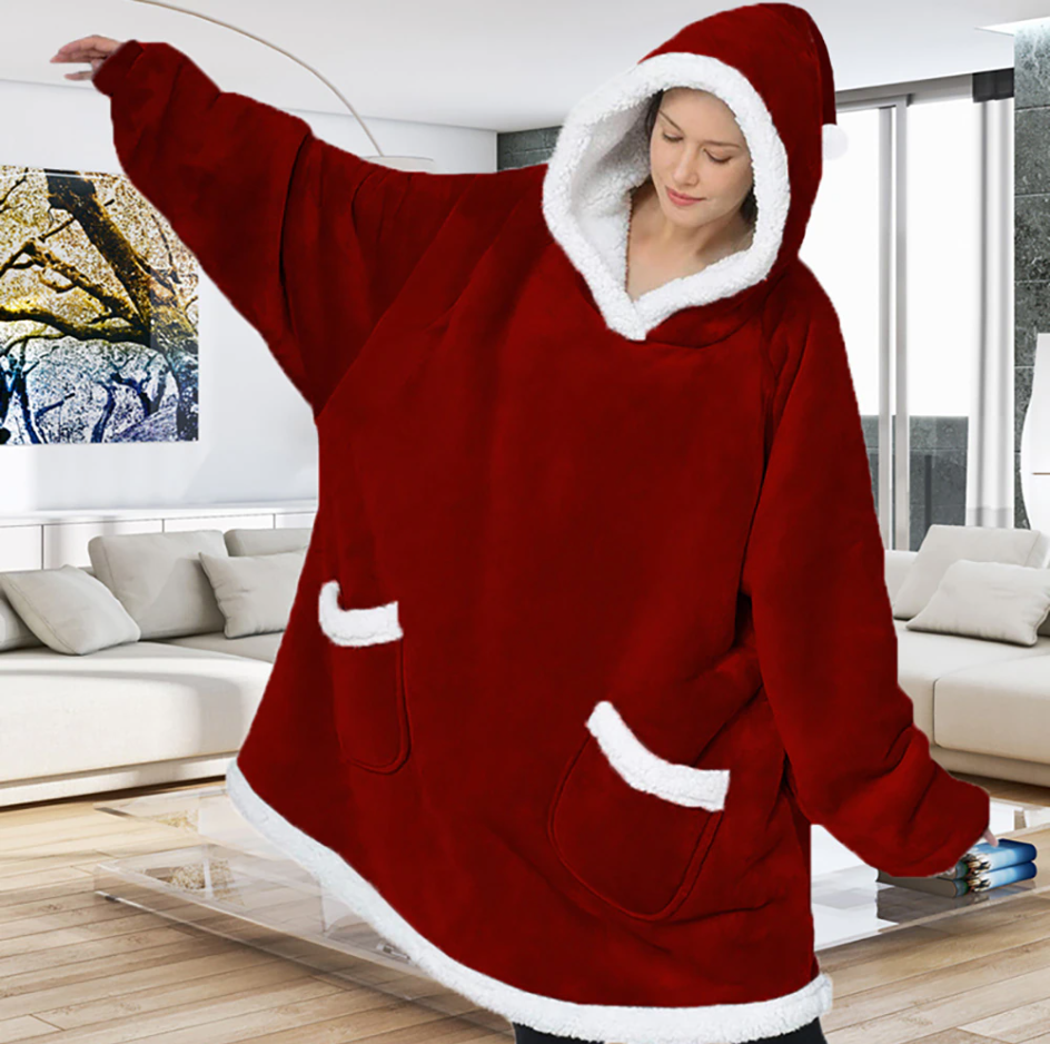 Ultracomfortabele grote plaid hoodie voor totale ontspanning 