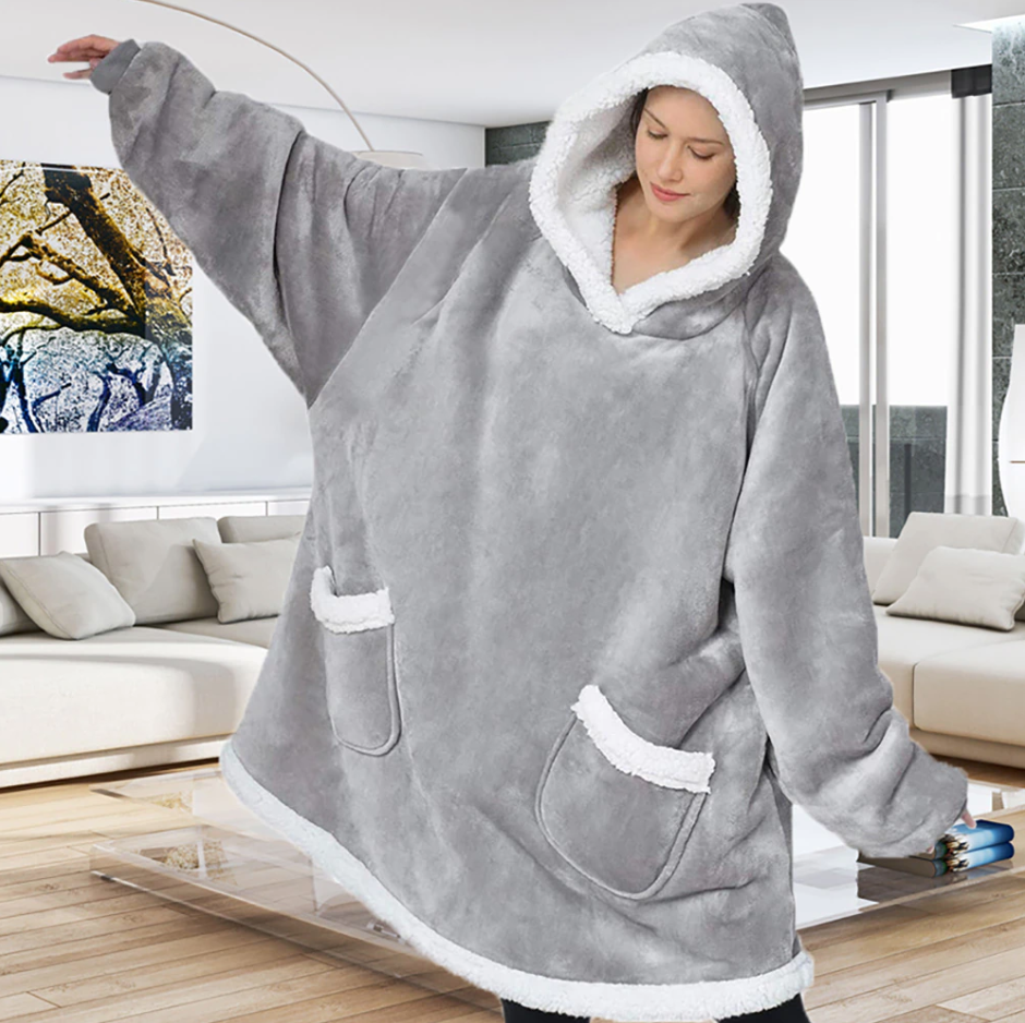 Ultracomfortabele grote plaid hoodie voor totale ontspanning 