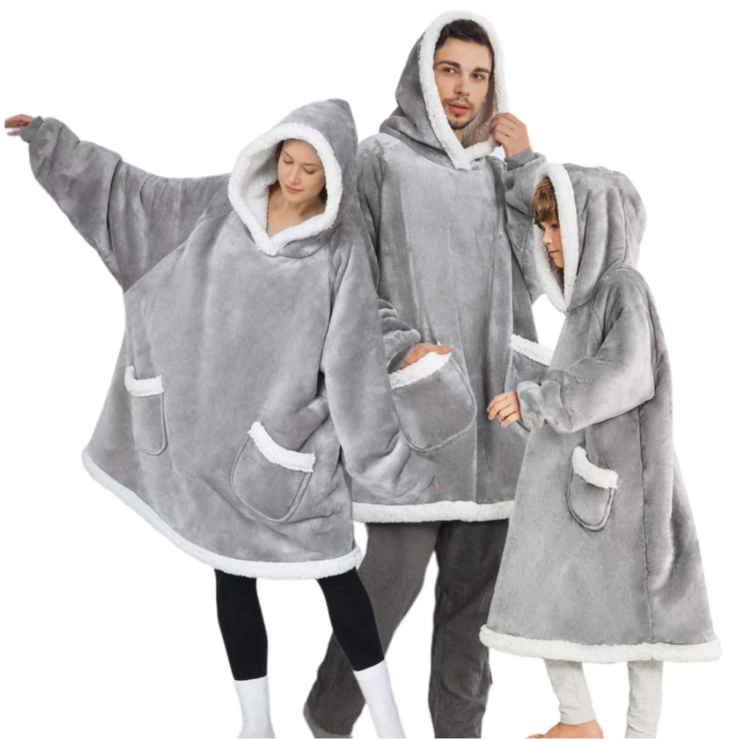 Ultracomfortabele grote plaid hoodie voor totale ontspanning 